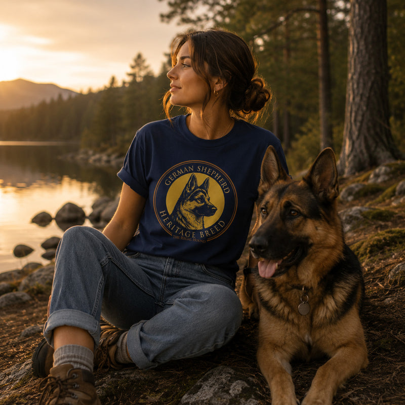 German Shepherd T-shirt — Heritage Badge Essential