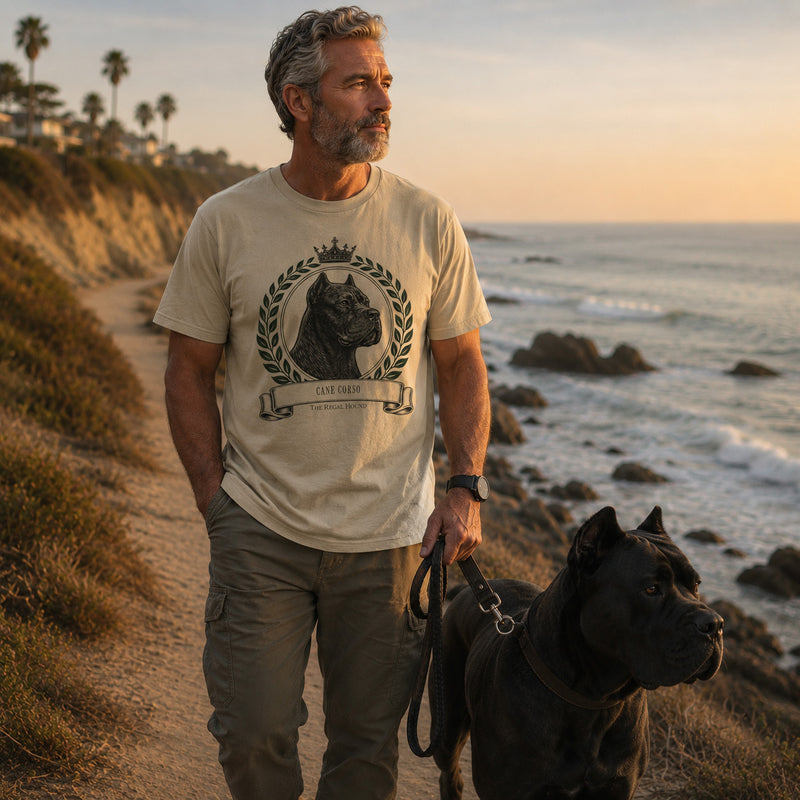 Cane Corso T-shirt — Heritage Crest Garment-Dyed