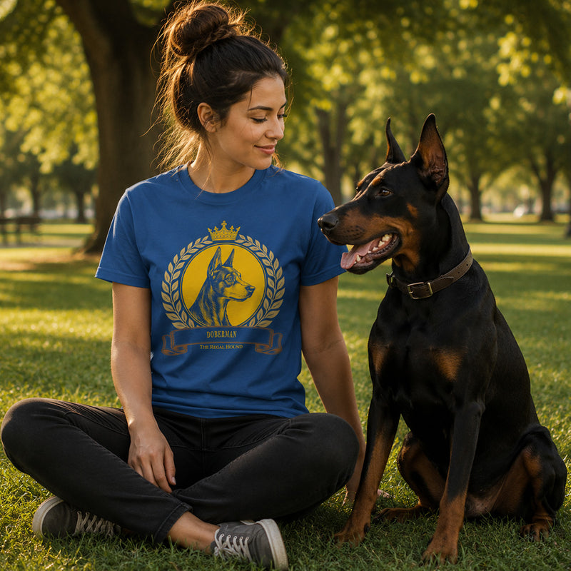 Doberman T-shirt — Heritage Crest Garment-Dyed