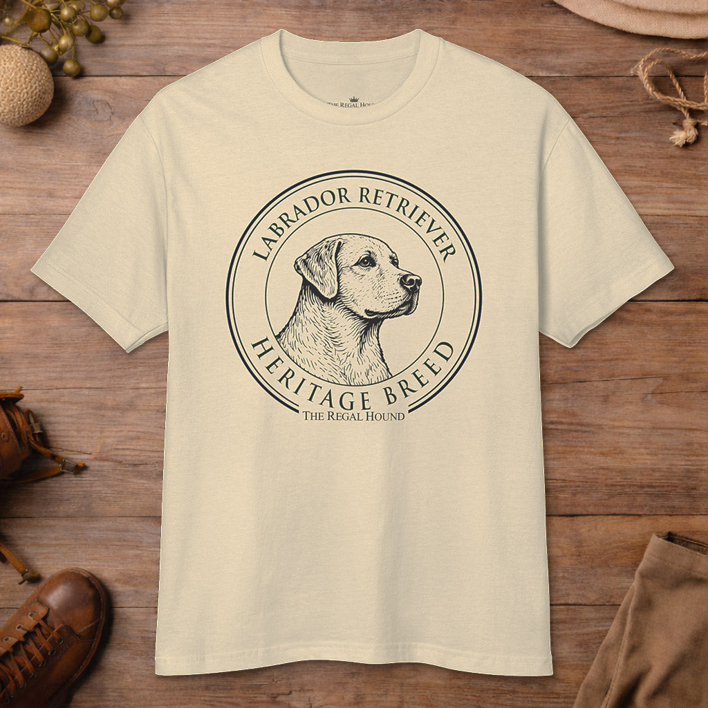 Labrador Retriever T-shirt — Heritage Badge Garment-Dyed