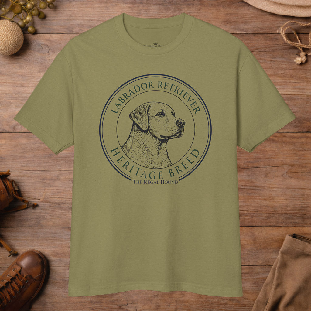 Labrador Retriever T-shirt — Heritage Badge Garment-Dyed