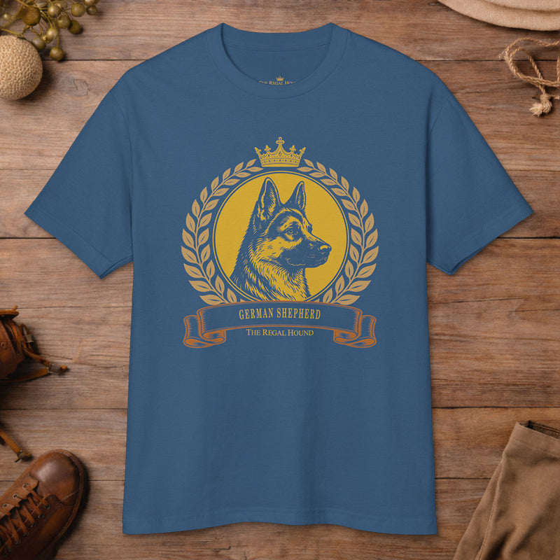 German Shepherd T-shirt — Heritage Crest Garment-Dyed